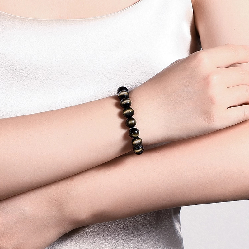 Gold Sheen Obsidian Bracelet